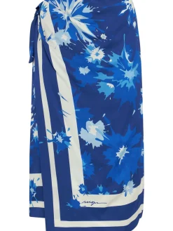 Viscose midi skirt