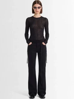 Vive 5-pocket straight cotton pants