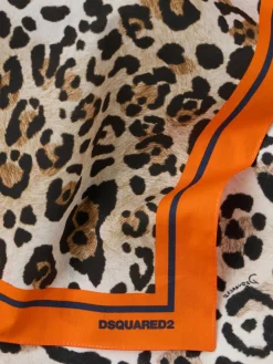 Wild2 leopard print cotton scarf