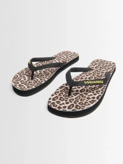 Wild logo rubber flip flops