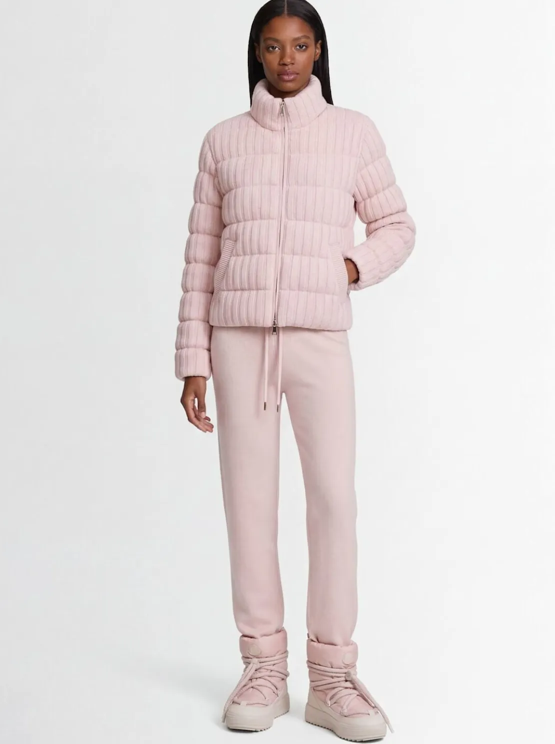 Wool & cashmere down cardigan jacket