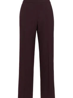 Wool crepe straight pants