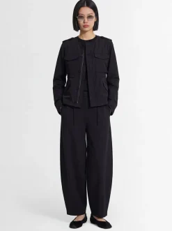 Wool wide pants