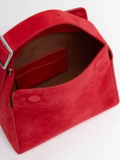 XS Luma suede shoulder bag