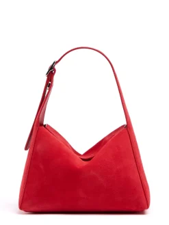 XS Luma suede shoulder bag