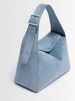 XS Luma suede shoulder bag
