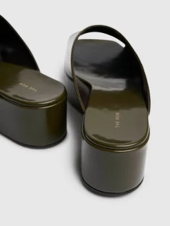 Zeppe flatform Emi in pelle verniciata 20mm